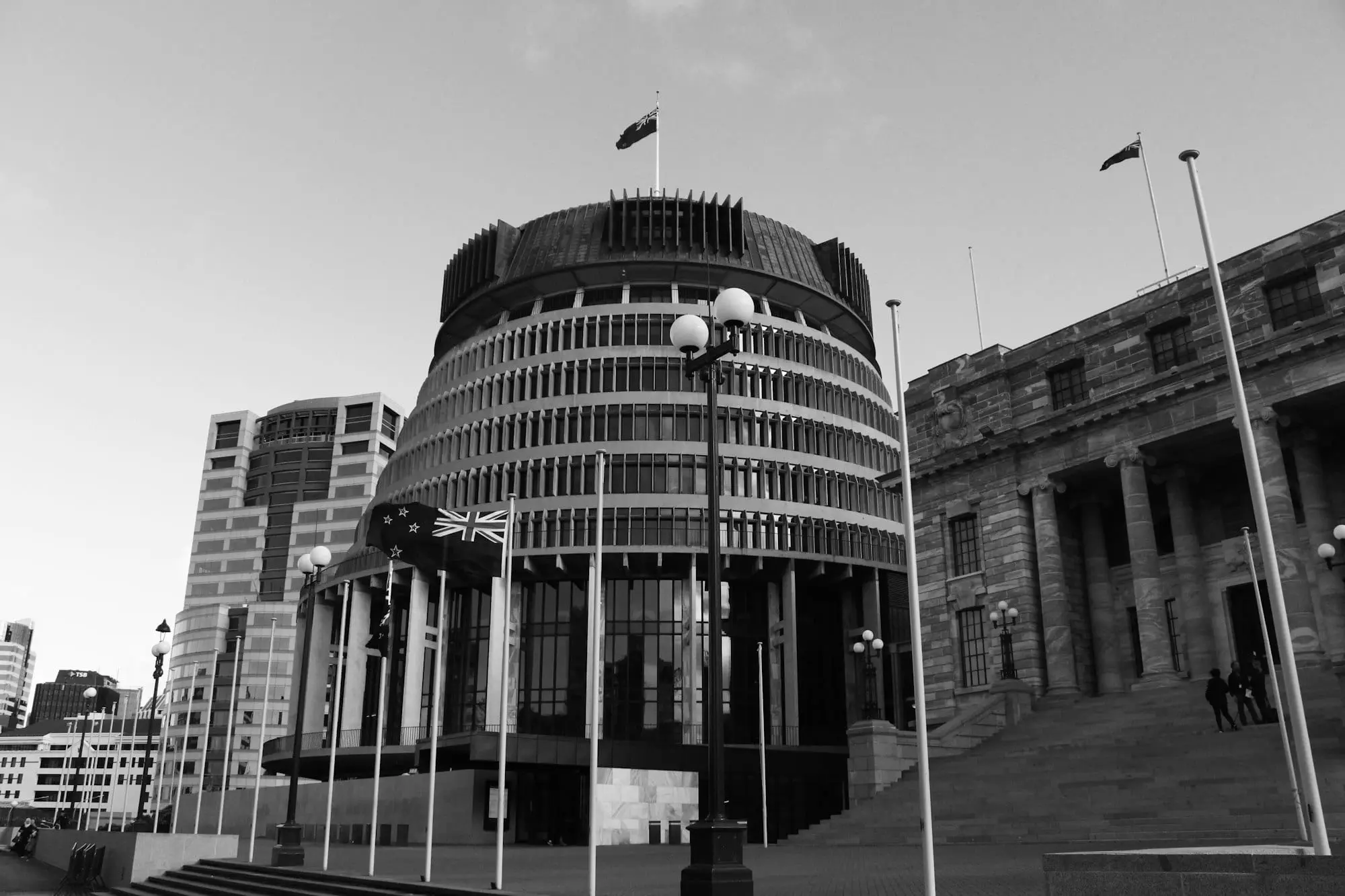 The Beehive, New Zealand's executive wing of Parliament, in Wellington